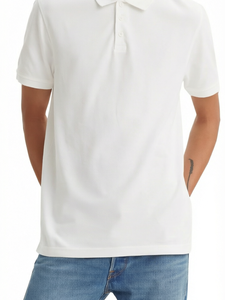 High Quality 270 GSM Heavy Fabric CVC for Shirt Plain Dyed Blank Solid Color Drop Shoulder Anti-Pilling Short Sleeve <b>Polo</b> Shirt - Product Image 1