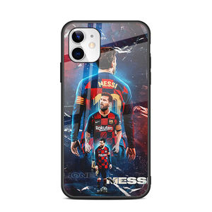 Lionel <span class=keywords><strong>Messi</strong></span> bóng đá điện thoại di động Trường hợp cứng Tempered Glass tùy chỉnh 5 gam cho <span class=keywords><strong>Iphone</strong></span> 13 Pro Max vỏ cho Samsung S22 A22 gua - Product Image 4