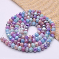 8mm Rondelle cristal perles de verre couleur facettes perles de verre entretoises en vrac pour la fabrication de bijoux collier à faire soi-même
