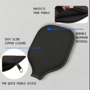 Housse de raquette de pickleball en néoprène de qualité supérieure, durable, légère, écologique, portable, imperméable et résistante aux rayures - Product Image 3