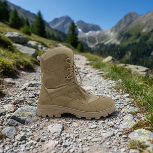 Nouvelles chaussures de randonnée et d'escalade montantes en cuir suédé, légères, respirantes, avec fermeture éclair latérale, faciles à enfiler, tactiques - Product Image 2