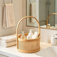 Boîte Cadeau Vintage en Bois Tressé Faite à la Main de Haute Qualité avec Couvercle, Écologique, Magnifique, pour Rangement et Décoration Domestique