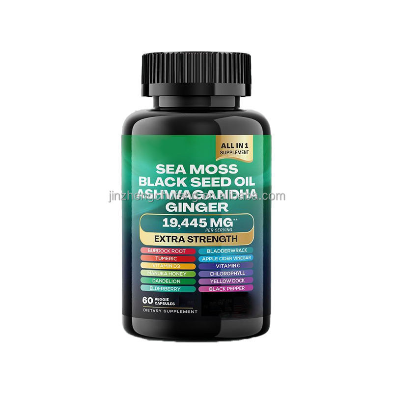Производитель морского мха Shilajit, масло черного косточки Ashwagandha, травяные капсулы, продукт морской биологии