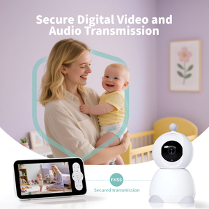 Màn hình bé video 1080P HD 5 inch phát hiện tiếng khóc video chất lượng cao và cảnh báo tùy chỉnh hỗ trợ tối đa 4 <span class=keywords><strong>camera</strong></span> - Product Image 3