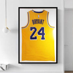Handmade Solid Wood Glass Wall Mounted Photo <strong>Frame</strong> 40x32 Inch Customizable Sports Jersey Display For Football Basketball Jerseys - Product Image 6