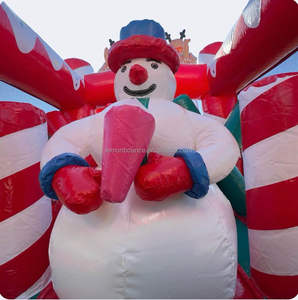Castillo Inflable Comercial con Temática de Santa Claus, Castillo Inflable Navideño para Niños, Decoración para Fiestas y Parques de Diversiones - Product Image 4