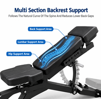 Bangku Fitness Lipat Berkualitas Tinggi yang Dapat Disesuaikan dengan Fitur Keamanan untuk Latihan Bicep & Decline - Desain All-in-One Unisex