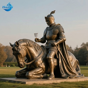 Sculpture de Don Quichotte grandeur nature en cuivre, laiton et bronze, personnalisée pour parcs et jardins, en métal, pour l'extérieur - Product Image 4