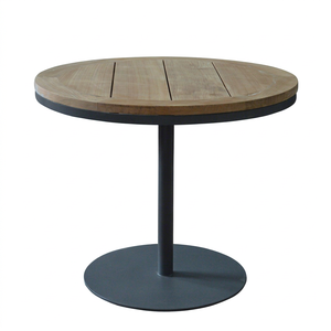 Cattalina Elegant Minimalist Modern <b>Round</b> Grey Wood Bar <b>Table</b> for Villa Living Room Dining Outdoor Furniture Use Hotels - Product Image 1