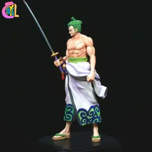Anime Figure One Pieced Kimono Roronoa Zoro Battle Form Statue Pvc Action Figures Model Toys Birthday Gift