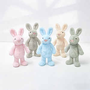 Lapin à longues oreilles de dessin animé 40 cm 16 pouces Cadeaux de Pâques Jouets en peluche en coton doux Plusieurs couleurs Emballage en vrac Remplissage en PP - Product Image 3