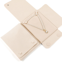 Pochette de luxe en microfibre Guardidea pour bijoux avec insert et coussinet, sac à bijoux pour colliers et bracelets avec logo personnalisé