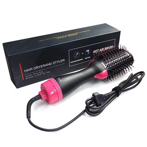 <span class=keywords><strong>Brosse</strong></span> coiffante à air chaud tout-en-un : séchage et peignage combinés pour sculpter les cheveux et rehausser la brillance - Product Image 1