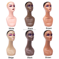 Tête de Mannequin Femme Africaine à Col Long Réaliste pour Présentation de Perruques - Livraison Rapide