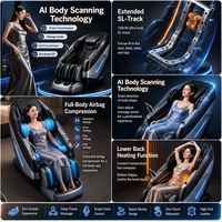 Fauteuil de massage Zhipin haut de gamme 4D à gravité zéro, massage complet du corps, double étirement, commande vocale IA, chauffage, luxe, pour la famille et les personnes âgées