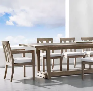 Ensembles de jardin modernes extérieurs Sassanid Table à manger <span class=keywords><strong>en</strong></span> teck naturel de qualité supérieure - Product Image 1