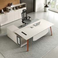 Escritorio de Oficina Moderno y Ajustable en Oferta, para Uso de CEO/Presidente, Duradero, con Cajonera de Melamina, Color Personalizado, 1 Año de Garantía