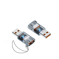 Adaptateur de conversion USB a mâle vers USB a femelle JILIAN, haute vitesse, 60W, 10 Gbps, USB3.2, coque transparente