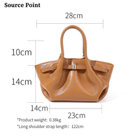 Klassische leichte Damen handtaschen aus echtem Leder mit magnetischer Schnalle Schulter gurt Gefaltete Handtaschen