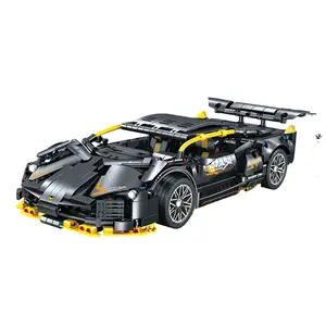 BlocX Light Black Lambo Super Car Racing Serie Technische Ausbildung Puzzle Interessante lustige Spielzeug Kinder Bausteine