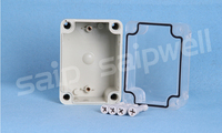 Produsen Kotak Pelindung Transparan 80x110x70mm ABS PC Bersertifikasi CE ROHS CCC Anti-Penuaan Anti-Korosi Tahan Api IP66 dengan Tutup/Penutup