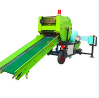 Presse à balles d'ensilage avec moteur diesel, équipement de pressage de foin et de balles d'ensilage de maïs