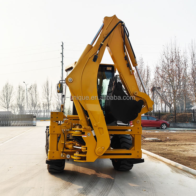 4x4 Wheel Loader Backhoe Loader - 5 Ton Hydraulic Earth-Moving ...