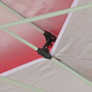Parasol de plage et de jardin promotionnel de 150 cm à double toit, avec logo personnalisé, baleines en fibre de verre argentées - Product Image 4