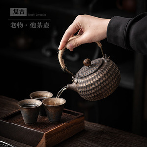 Tetera de Cerámica Grande Creativa con Asa, Resistente al Calor, para Hogar, Hotel, Set de Té, Tetera Individual, Venta al Por Mayor - Product Image 2