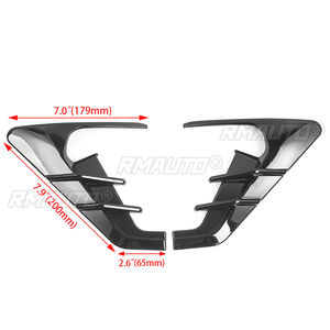 1 Paire de caches d'aération latéraux de pare-chocs aspect carbone pour Tesla Model 3 (21-22) et Model Y (20-22) avec protection de caméra - Product Image 6