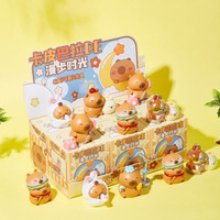 BT 6 pièces mignon Mini émotionnellement stable Capybara boîte aveugle Kawaii Figure à la main ornement de bureau étudiant mystérieux cadeau Surprise