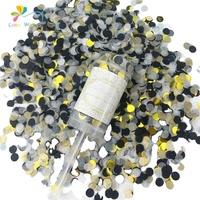 Confettis en papier biodégradable Push Pop avec confettis ronds roses et bleus pour la décoration de la fête d'anniversaire de bébé, Noël, Nouvel An