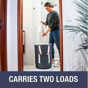 Free sample Commercial Folding <b>Large</b> Laundry Basket <b>Hamper</b> Waterproof Heavy Duty Clothes Laundry Bag Backpack - Product Image 5