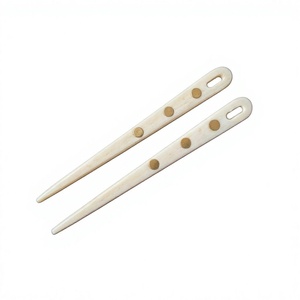 Aguja de Bordar Hecha a Mano con Punta de Cuerno de Búfalo, Ecológica, para Lana y Hilos, Accesorio de Costura Duradero para Tufting y Costura - Product Image 1
