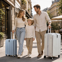 Valises rigides Hanke avec roulettes, compartiment extra profond 1:9, ouverture latérale, bagages de luxe 14, 20, 24, 26 pouces