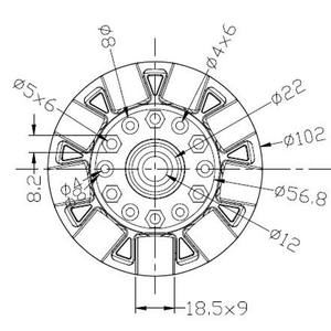 14058 Placa De Plástico De Nylon Duplo <span class=keywords><strong>Omni</strong></span> Roda <span class=keywords><strong>100mm</strong></span> com Rolo De Rolamento - Product Image 4