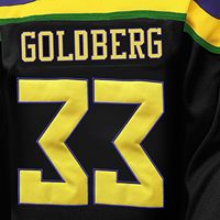Maillot de hockey Tocament Mighty Ducks pour adulte unisexe, costume de film 33 Goldberg, en polyester, détection par aiguille