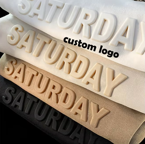 เสื้อฮู้ดดี้สตรีทแวร์แบบสั่งทำพิเศษ OEM คุณภาพสูง ขนาดใหญ่พิเศษ ลายนูน 3 มิติ แบบนูนเด่น เสื้อฮู้ดดี้เปล่าแบบสวมหัว น้ำหนักมาก - Product Image 1