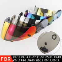 Visière de casque de moto HJ09, anti-rayures et anti-UV400, en matériau PC, compatible avec les accessoires de casque de moto