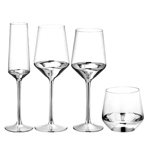 MEIZHILI Großhandel Klar weingläser Rotwein gläser stamm loses Weinglas Trinkglas und Silber becher kreativer Luxus