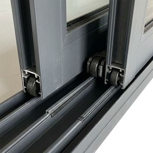 Porte coulissante à trois <span class=keywords><strong>rails</strong></span>, étanche, design français, vue panoramique extérieure, lumière naturelle, résistante au vent, <span class=keywords><strong>pour</strong></span> salle d'exposition commerciale - Product Image 3