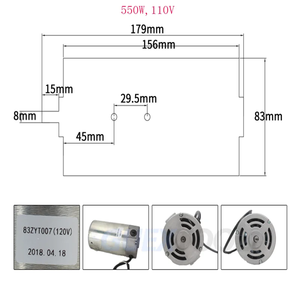 มอเตอร์แบบมีแปรงถ่าน 550w และ 400w 220v และ 110v รุ่น 83ZYT001 / 83ZYT002 / 83ZYT007 0618-150 มินิมอเตอร์วินซ์ - Product Image 5