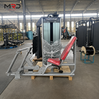 Máquina de prensa de piernas sentado con selector de peso, de acero ajustable, para entrenamiento de fuerza de la parte inferior del cuerpo, ideal para gimnasios y clubes de fitness.