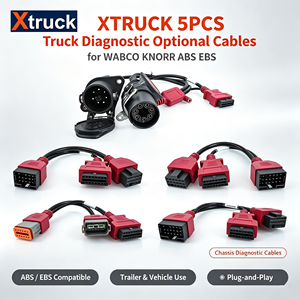 XTRUCK 5 ชิ้นสายเคเบิลเสริมสำหรับการวินิจฉัยรถบรรทุกสำหรับ WABCO KNORR ABS EBS - Product Image 1