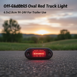 Feux de gabarit ovales rouges pour camion 6,5x2,8cm 9V-24V pour remorque - Product Image 3