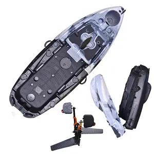 Chuyên nghiệp Angler nhựa Modular gấp Kayak có thể gập lại hai phần câu cá Kayak với hệ thống bàn đạp