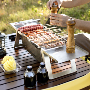 <span class=keywords><strong>Asador</strong></span> Portátil de Carbón para Acampar al Aire Libre, Estufa para Barbacoa, Accesorios para Parrilla, Parrillas para Barbacoa, Parrilla de Carbón - Product Image 2