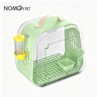 NOMOY PET Boîte de transport transparente portable pour oiseaux en PET+ABS, cage de voyage anti-évasion pour perruche, caturra, vente en gros