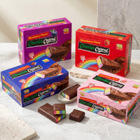 Malvaviscos Suaves con Sabor a Chocolate y Frutas Multicolores, Recubiertos de Chocolate, Halal, Snack para Niños, Venta al Por Mayor, Personalizable OEM