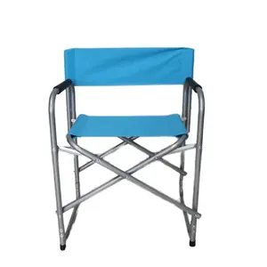 Aluminium Folding Chair Ribbon Folding Aluminium Beach Chair Director Chair for Outdoor Furniture with Durable Fabric Material